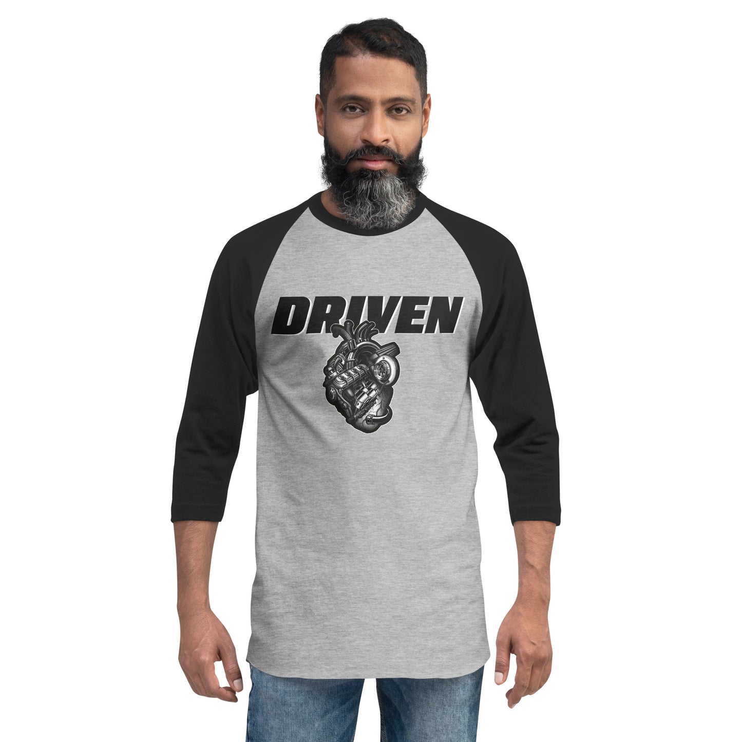 Driven Heart 3/4 sleeve raglan shirt